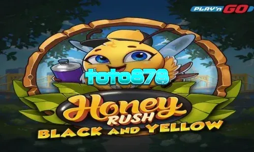 Tampilan visual neon Honey Rush Black and Yellow dengan grid honeycomb