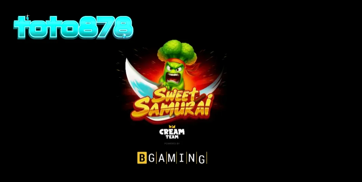Karakter Broccoli Samurai dalam gim slot Sweet Samurai